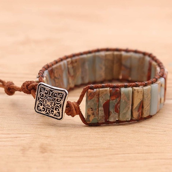 Handmade Bohemian Natural Stones Bracelet - Picture 4 of 4